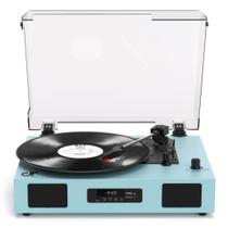 Reprodutor de discos de vinil DANFI Audio com Bluetooth e USB/SD azul