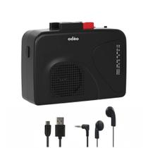 Reprodutor de Fitas Cassete ODEO Rádio AM/FM Portátil Gravador