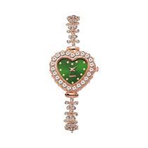 Requintado relógio de quartzo em forma de coração feminino, moda feminina, sem caixa