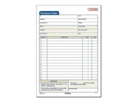 Requisições de compra Pad Adams em 2 partes Carbonless DC5831-10 Requisições de compra Pad Adams em 2 partes Carbonless DC5831-10