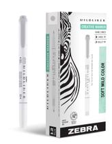 Resaltadores Zebra Pen Mildliner de Punta Dual paquete de 12 con Tinta Gris Suave