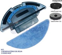 Reservatório de água com pano mop Para Robô Aspirador Kabum Smart 500 e Smart 700