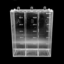 Reservatório H Caixa 3 seções - 9 Litros 3+3+3 (30x13x34cm)