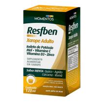 Resfben Adulto Xarope Sabor Menta Com 120Ml Solução Oral