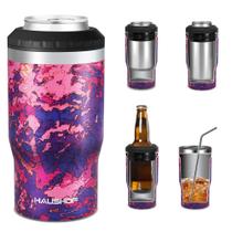 Resfriador de latas HAUSHOF de aço inoxidável 4 em 1 isolado de 12 oz Resfriador de latas HAUSHOF de aço inoxidável 4 em 1 isolado de 12 oz