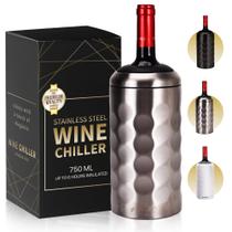 Resfriador de vinho UMIEN Premium 750ml Refrigerador de garrafas de aço inoxidável Resfriador de vinho UMIEN Premium 750ml Refrigerador de garrafas de aço inoxidável