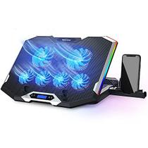 Resfriador Gamer para Laptops 11-17, com 6 Ventoinhas, 7 Modos RGB e Ajuste de Altura - TopMate