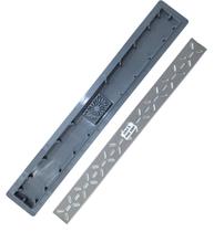 Resi900 - ralo essence base abs 90x8 cm com tampa invisivel - escovada - aisi 304