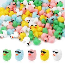 Resin Ducks KINBOM Mini com óculos de sol para artesanato, 100 unidades