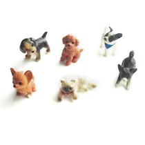 Resin Figure Miniatura Animal Modelo Cão Kitty Estatueta Dollhouse Decoração Accs - Cor