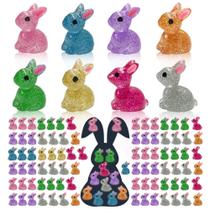 Resin Glitter Bunnies AWEELON 120 unidades para jardim de fadas Resin Glitter Bunnies AWEELON 120 unidades para jardim de fadas