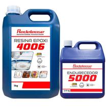 Resina 4006 Epoxi ULTRA TRANSPARENTE de Média Viscosidade Com Proteção UV Com Endurecedor 5000 (7,300 Kg)