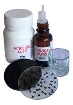 Resina Acrílica Auto Conserto E Reparo Cor Preto 60gr+20ml - UDB ODONTO