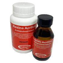 Resina Acrílica Auto Kit Líquido 50ml + Pó Incolor 80g Triunfo Resina Acrílica Auto Kit Líquido 50ml + Pó Incolor 80g Triunfo