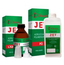 Resina Acrílica Autopolimerizável Kit Pó 78gr + Liq.120ml incolor - Jet - Clássico