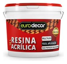 Resina Acrilica Brilhante Eurodecor 18 L Incolor Telhados