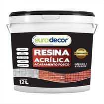 Resina Acrílica Fosca Com Resistencia a Intempéres 18L e 12L Eurodecor Base Água