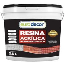 Resina Acrílica Incolor Eurodecor Fosca 3,6L