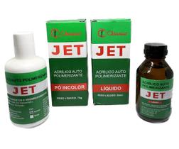 Resina Acrílica Kit pó 78G INCOLOR + líq 60ml Jet Clássico Resina Acrílica Kit pó 78G INCOLOR + líq 60ml Jet Clássico