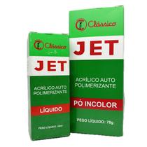 Resina Acrílica Kit Pó Incolor 78g + Líquido 30ml Jet Clássico Resina Acrílica Kit Pó Incolor 78g + Líquido 30ml Jet Clássico