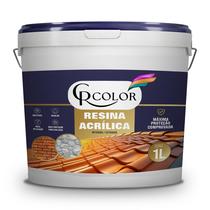 Resina Acrílica Multiuso 1L CRCOLOR Base Água Telhado Parede Tijolo