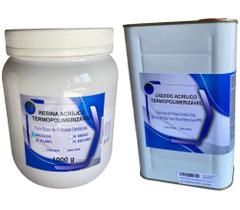 Resina Acrilica Termopolimerizavel Incolor 1 Kg + 1 Lt