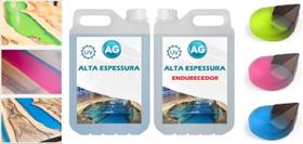 Resina Alta Espessura 5KG + 3 Cores Semitranslúcidas