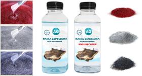 Resina Baixa Espessura 1KG + 3 Glitters