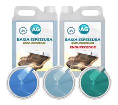 Resina Baixa Espessura 5KG + 3 Cores Sólidas