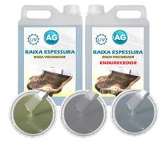 Resina Baixa Espessura 5KG + 3 Cores Sólidas