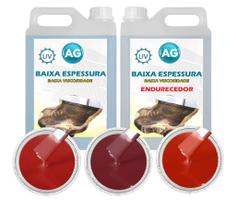 Resina Baixa Espessura 5KG + 3 Cores Sólidas