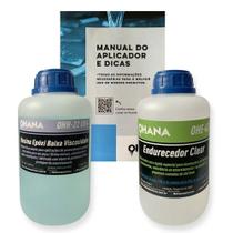 Resina Baixa Viscos. Uv 500gr + Endurecedor Clear 250gr Resina Baixa Viscos. Uv 500gr + Endurecedor Clear 250gr