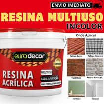 Resina Brilhante Ou Acetinada Acrílica Base Água Incolor Impermeabilizante Resina Brilhante Ou Acetinada Acrílica Base Água Incolor Impermeabilizante