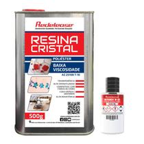 Resina Cristal de Baixa Viscosidade Com Catalisador (530 g) Resina Cristal de Baixa Viscosidade Com Catalisador (530 g)