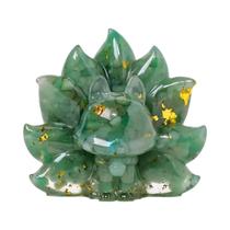 Resina De Goma De Macadâmia De Cristal Natural, Imagem De Raposa De Nove Caudas, Decoração De