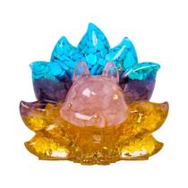 Resina De Goma De Macadâmia De Cristal Natural, Imagem De Raposa De Nove Caudas, Decoração De