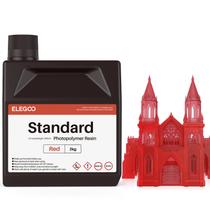 Resina de impressora 3D ELEGOO 405nm, cura UV rápida, 2 kg, vermelho transparente Resina de impressora 3D ELEGOO 405nm, cura UV rápida, 2 kg, vermelho transparente