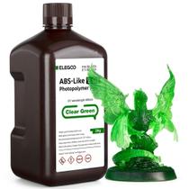 Resina de impressora 3D ELEGOO ABS Like 3.0+ Clear Green 2 kg Resina de impressora 3D ELEGOO ABS Like 3.0+ Clear Green 2 kg