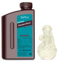 Resina de impressora 3D SUNLU padrão de cura rápida de 1 kg transparente