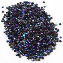 Resina De Unha AB Preta, Strass Gelatinoso De 2mm 3mm 4mm, Redondo Com Base Plana, Acessórios Para
