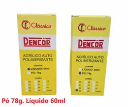 Resina Dencôr Acrílica Auto Pó 65 78g Líquido 60 Ml Clássico