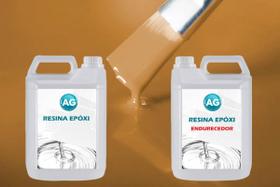 Resina Epóxi 1Kg + Cor Sólida Marrom Ocre Ral8001 Ag Alta Es