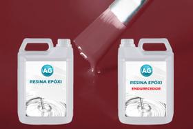 Resina Epóxi 1KG + Cor sólida Vermelho Roxo RAL3004 AG