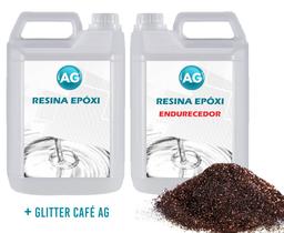 Resina Epóxi 1KG + Glitter Café AG Resina Epóxi 1KG + Glitter Café AG