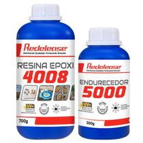 Resina Epoxi 4008 Baixa Viscosidade ULTRA TRANSPARENTE e Proteção UV Com Endurecedor 01 Kg Resina Epoxi 4008 Baixa Viscosidade ULTRA TRANSPARENTE e Proteção UV Com Endurecedor 01 Kg