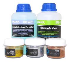 Resina Epoxi Baixa Viscosidade Uv Ohana + Pigmentos Kit 750G - Ohana Quimicos