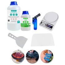 Resina Epóxi Cristal P/ Laminados, Com Balança E Maçarico