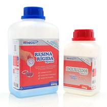 Resina Epóxi Cristal Rígida 1KG RQ-0110 Para Chaveiros Troféus Medalhas Placas Resiqualy