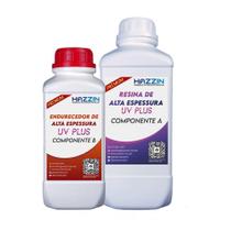 Resina Epóxi + Endurecedor Alta Espessura Uv Hazzin 2,940Kg