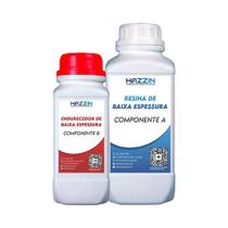Resina Epóxi + Endurecedor Baixa Espessura Hzin 1.5Kg